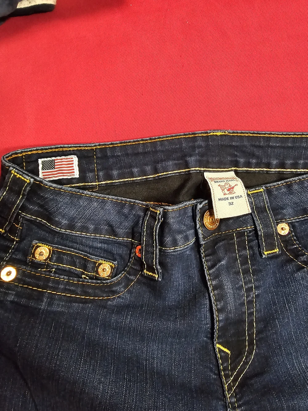 True Religion "Halle" Women's Skinny Jeans Dark Blue Size 32 - Picture 5 of 10